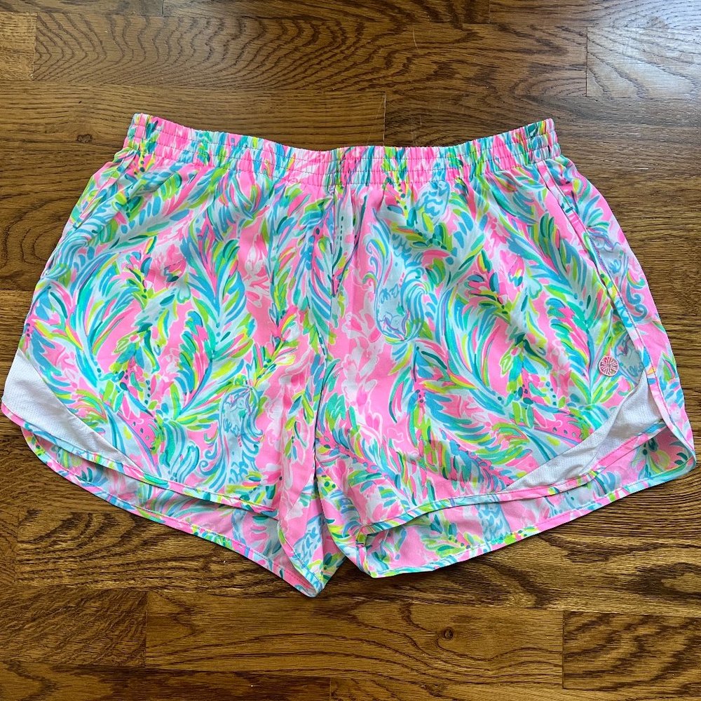 Lilly Pulitzer Multi Unicorn of The Sea Luxletic Ocean Trail Shorts - Small